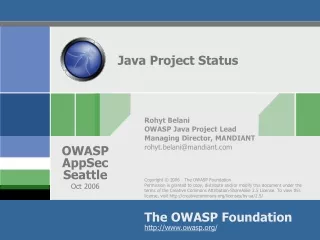 Java Project Status