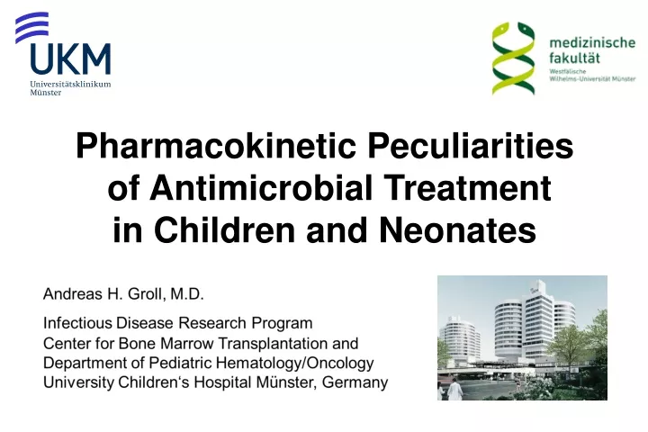 pharmacokinetic peculiarities of antimicrobial