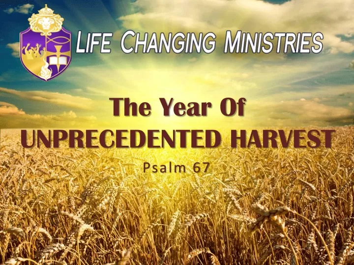 the year of unprecedented harvest