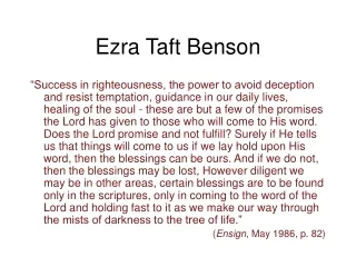 Ezra Taft Benson