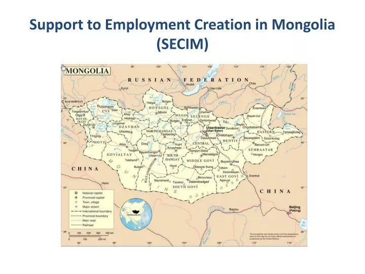 support to employment creation in mongolia secim
