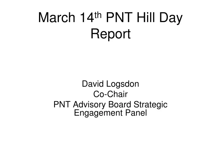 march 14 th pnt hill day report