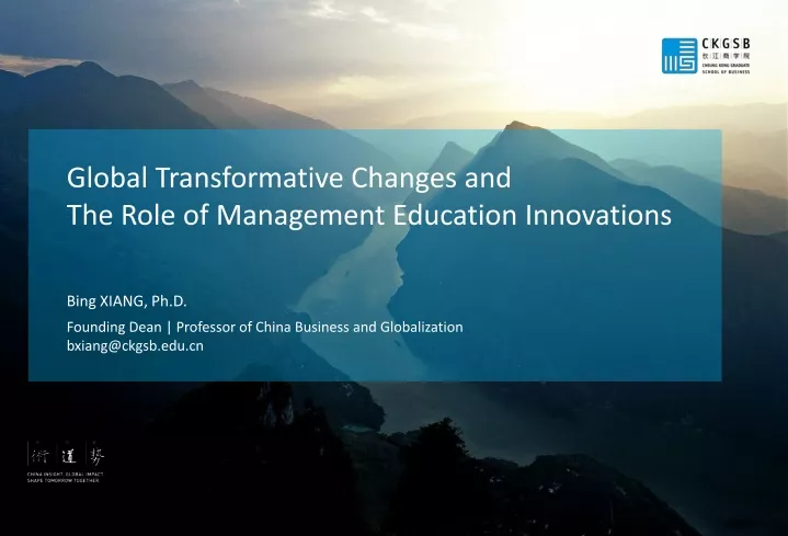 global transformative changes and the role