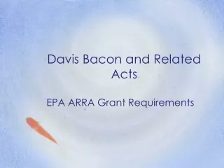 Davis Bacon and Related Acts