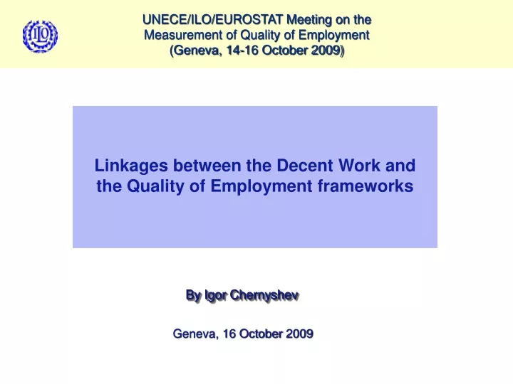 linkages between the decent work and the quality