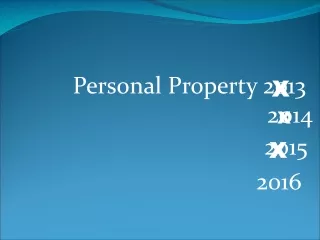 Personal Property 2013