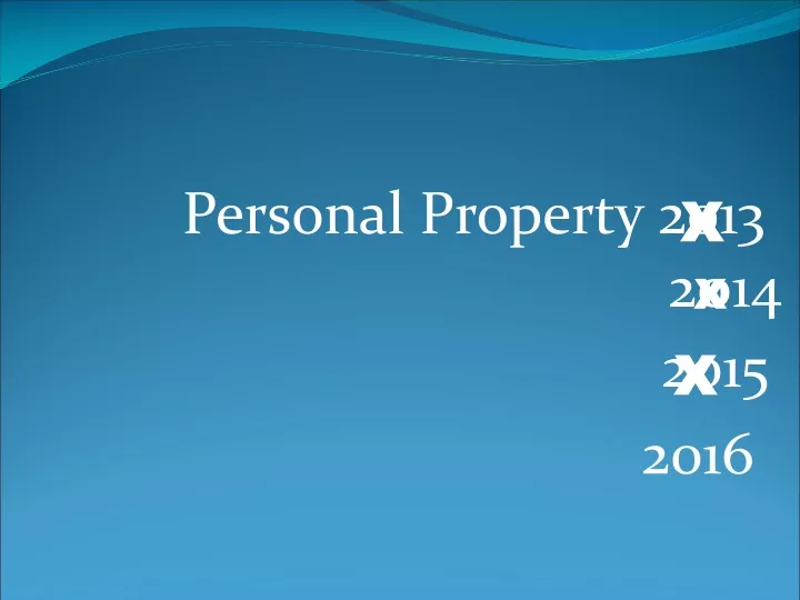 personal property 2013