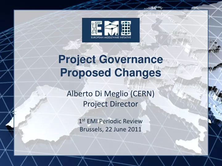 project governance proposed changes