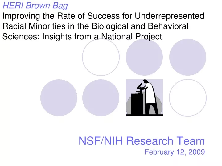 nsf nih research team february 12 2009