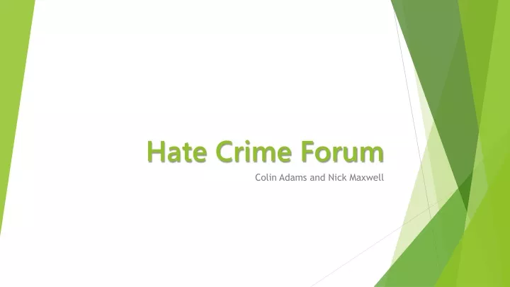 hate crime forum