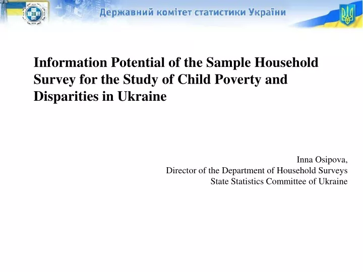 information potential of the sample household