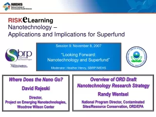 Nanotechnology –  Applications and Implications for Superfund