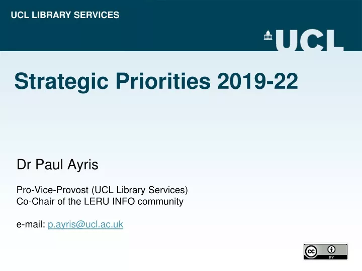 strategic priorities 2019 22