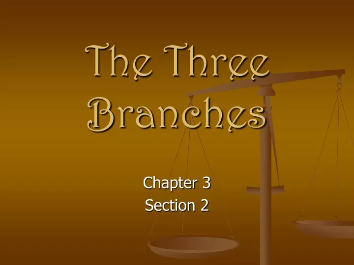 the three branches