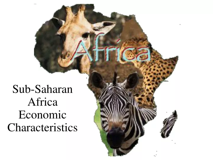 sub saharan africa economic characteristics