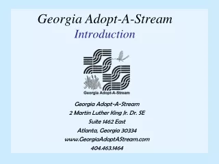 Georgia Adopt-A-Stream Introduction