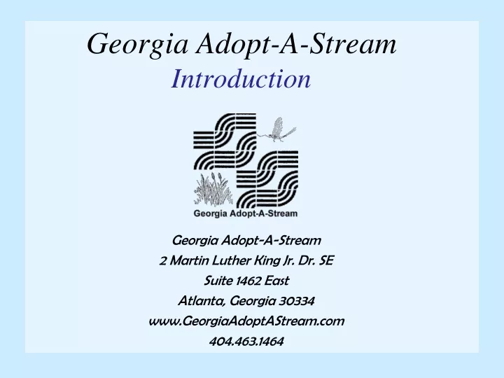 georgia adopt a stream introduction