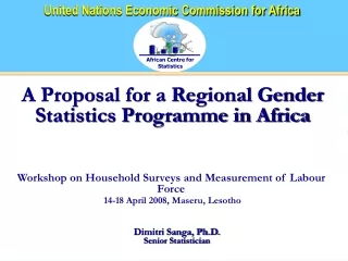 A Proposal for a Regional Gender Statistics Programme in Africa