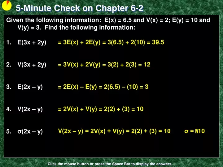 5 minute check on chapter 6 2