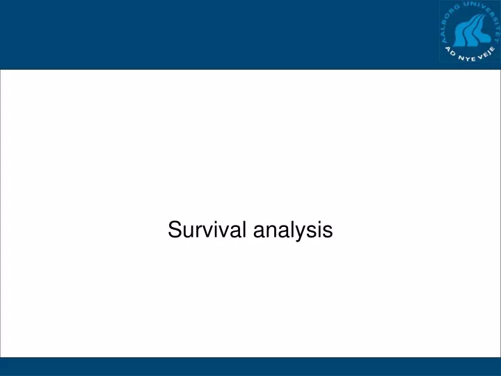 survival analysis