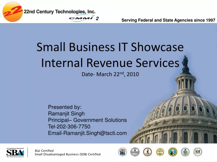 small business it showcase internal revenue services date march 22 nd 2010