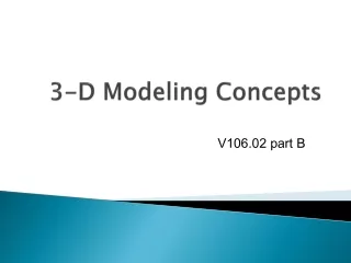 3-D Modeling Concepts
