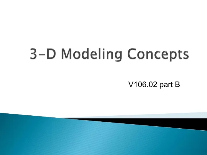 3 d modeling concepts