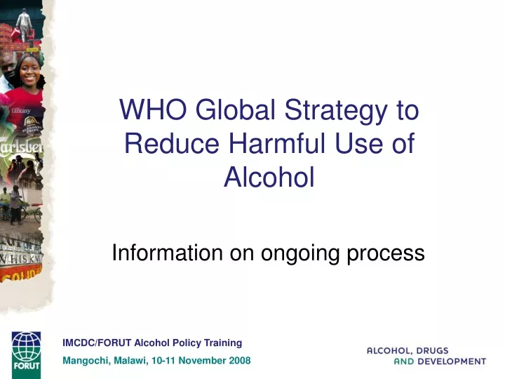who global strategy to reduce harmful use of alcohol