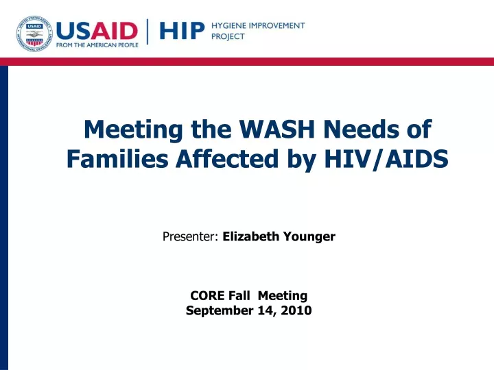 meeting the wash needs of families affected