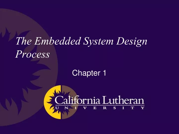 the embedded system design process