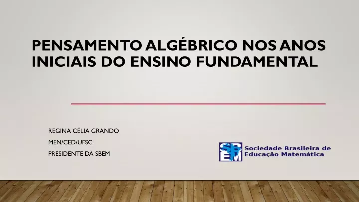 pensamento alg brico nos anos iniciais do ensino fundamental