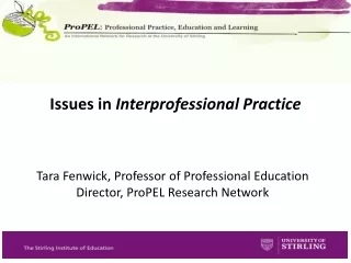 Issues in  Interprofessional  Practice