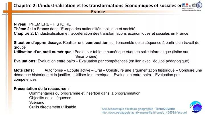 chapitre 2 l industrialisation