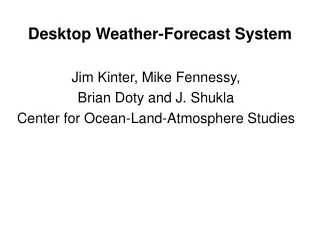 Desktop Weather-Forecast System