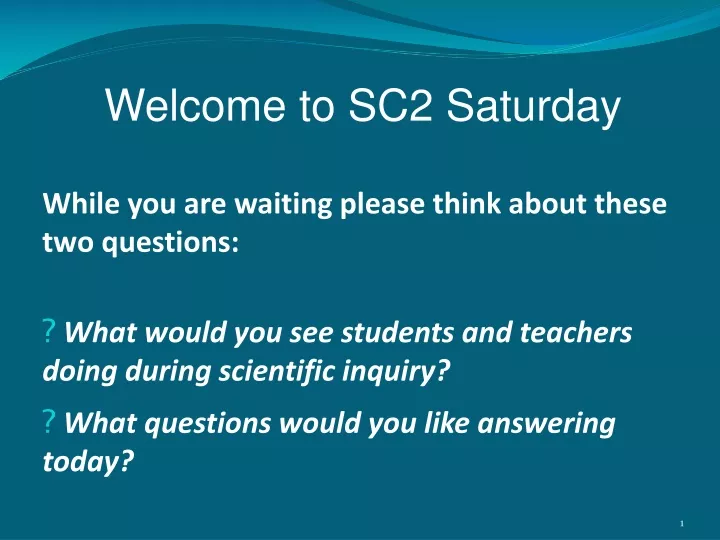 welcome to sc2 saturday
