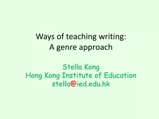 Teach students how to write?