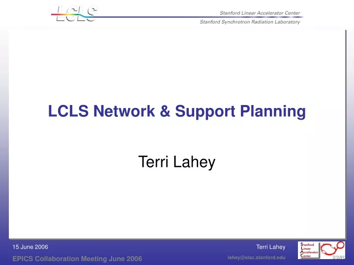 lcls network support planning