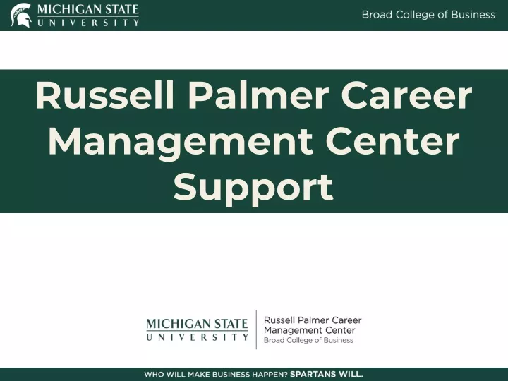 russell palmer career management center support