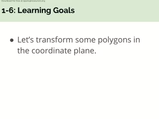 1-6: Learning Goals