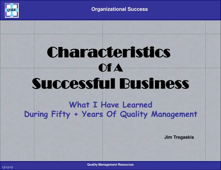 characteristics of a successful business what
