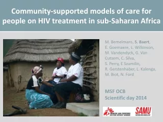 Community-supported models of care for people on HIV treatment in sub-Saharan Africa