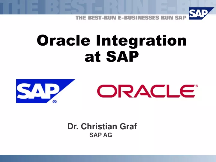 oracle integration at sap