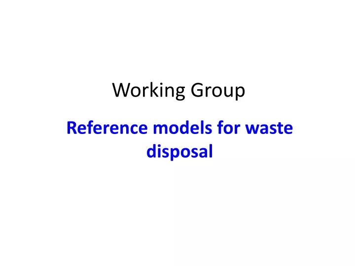 working group