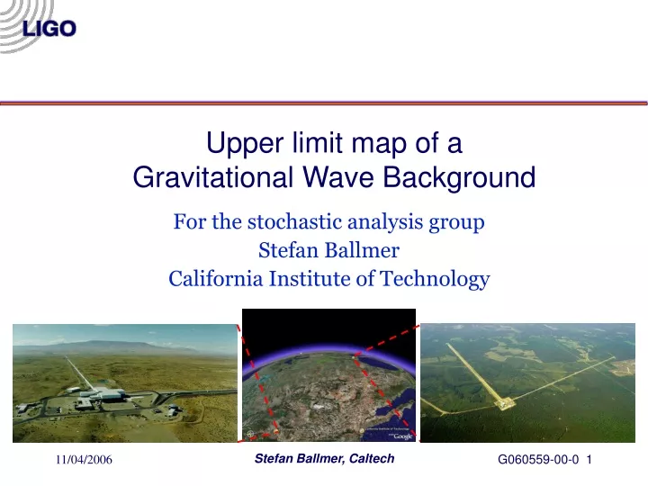 upper limit map of a gravitational wave background