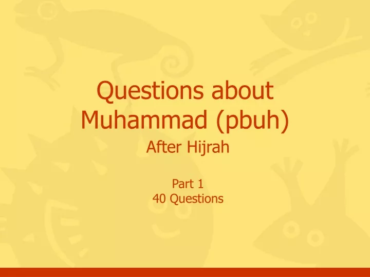 questions about muhammad pbuh