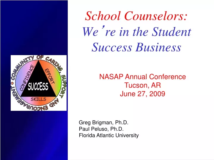 school counselors we re in the student success business