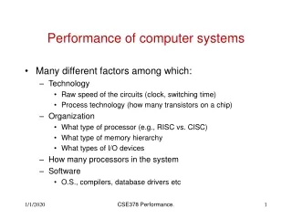 Performance of computer systems