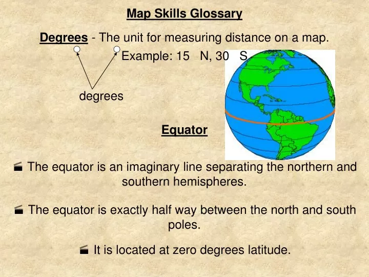 map skills glossary