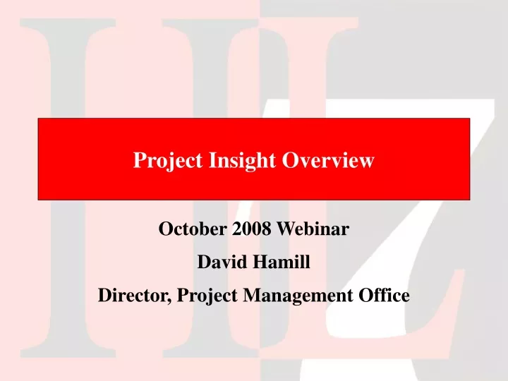 project insight overview