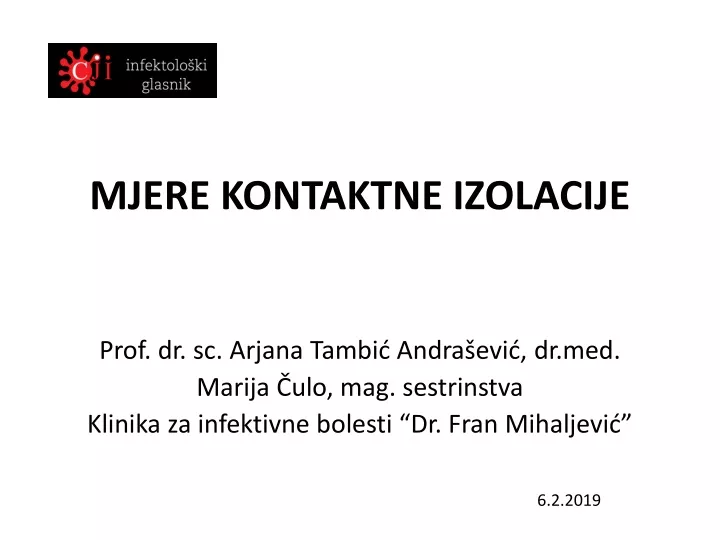 mjere kontaktne izolacije